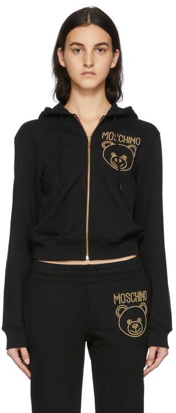 Photo: Moschino Black Teddy Studs Hoodie