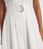 Veronica Beard Loreta belted linen midi dress