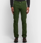 Incotex - Slim-Fit Stretch Cotton-Corduroy Trousers - Green