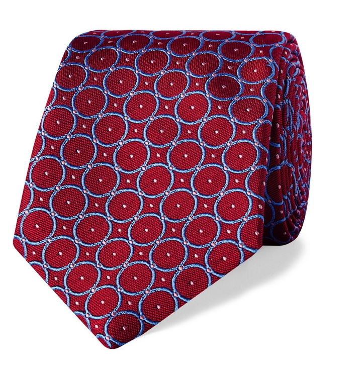 Photo: Turnbull & Asser - 9.5cm Silk-Jacquard Tie - Red