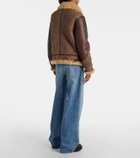 Ralph Lauren Collection Shearling-trimmed leather jacket