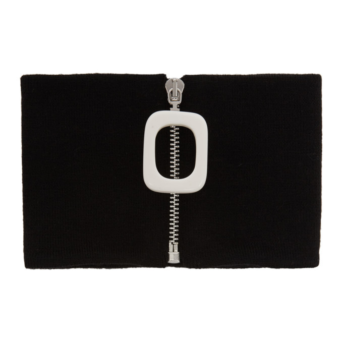 JW Anderson Black Wool Neck Band JW Anderson