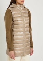 Herno Hooded Shell Gilet Beige
