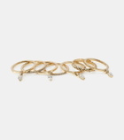 Rainbow K Drop Alliances 18kt gold rings with diamonds