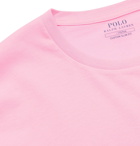 POLO RALPH LAUREN - Slim-Fit Logo-Embroidered Cotton-Jersey T-Shirt - Pink