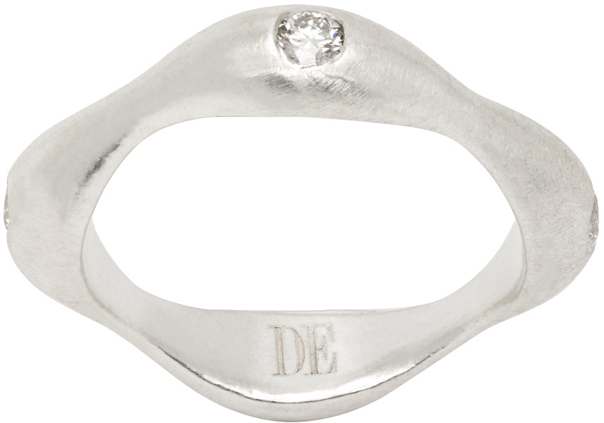 Dunton Ellerkamp Silver Diamond Owen Thin Ring