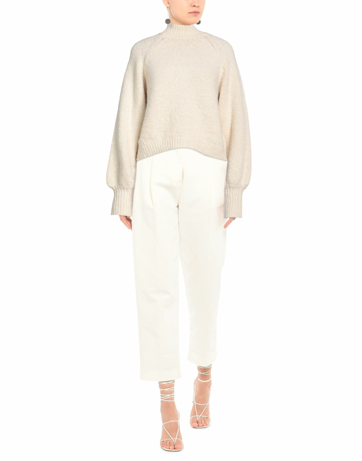 Maje Womens Turtleneck Ivory