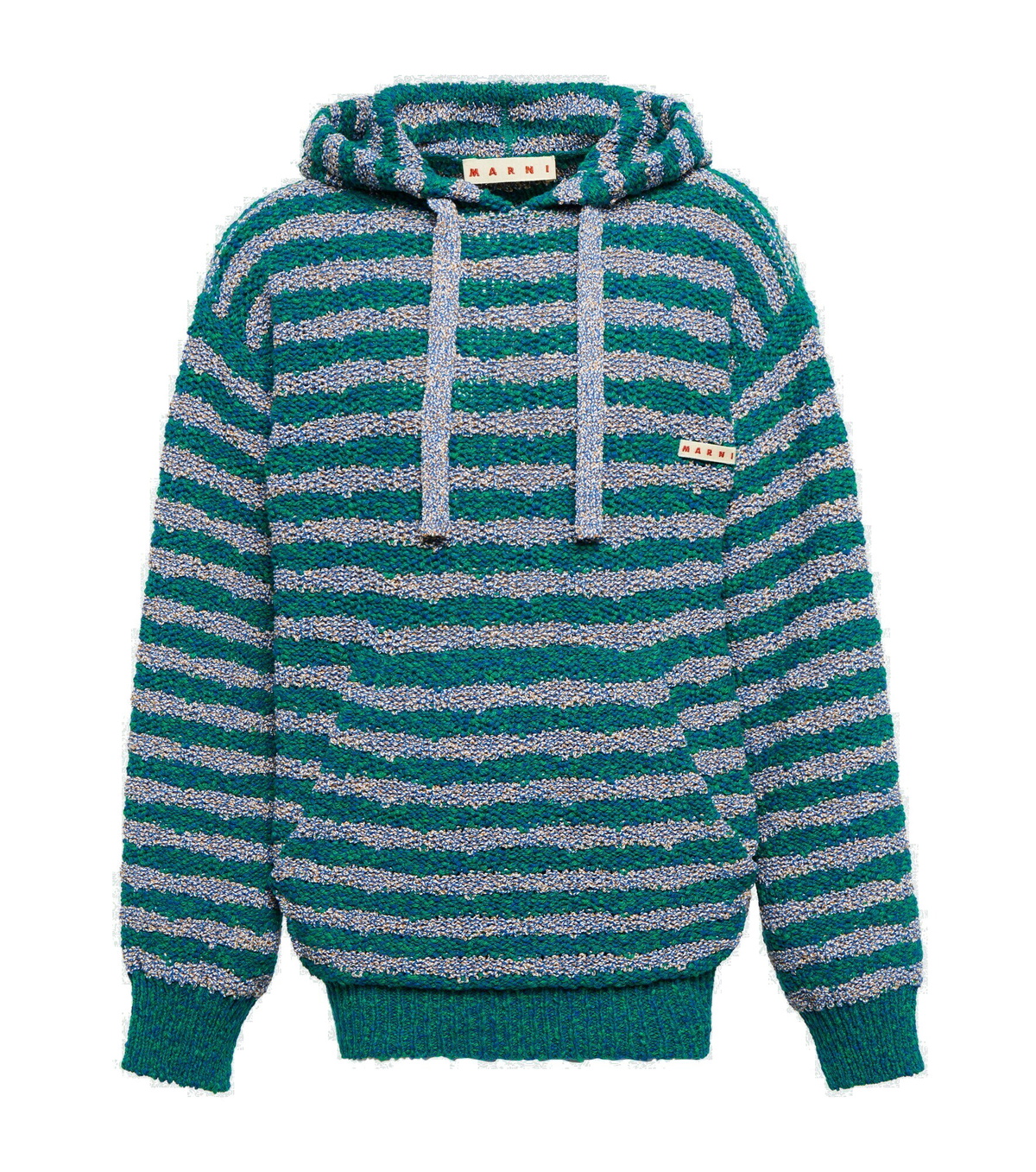 Marni - Striped cotton-blend hoodie Marni