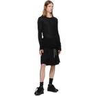 Rick Owens Black Tower Kilt Shorts