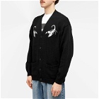 Fucking Awesome Men's Embroidered Scorpion Cardigan in Black