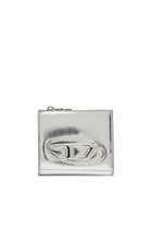 Diesel Bi-fold card holder in mirrored leather - Bijoux and Gadgets Womens in Silver