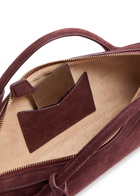 Alaïa Le Teckel Suede Clutch - Burgundy - One Size