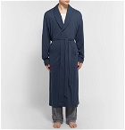 Hanro - Night and Day Cotton Robe - Men - Navy