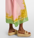 Versace Printed cotton and silk voile kaftan