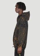 Distressed Anorak Jacket in Black