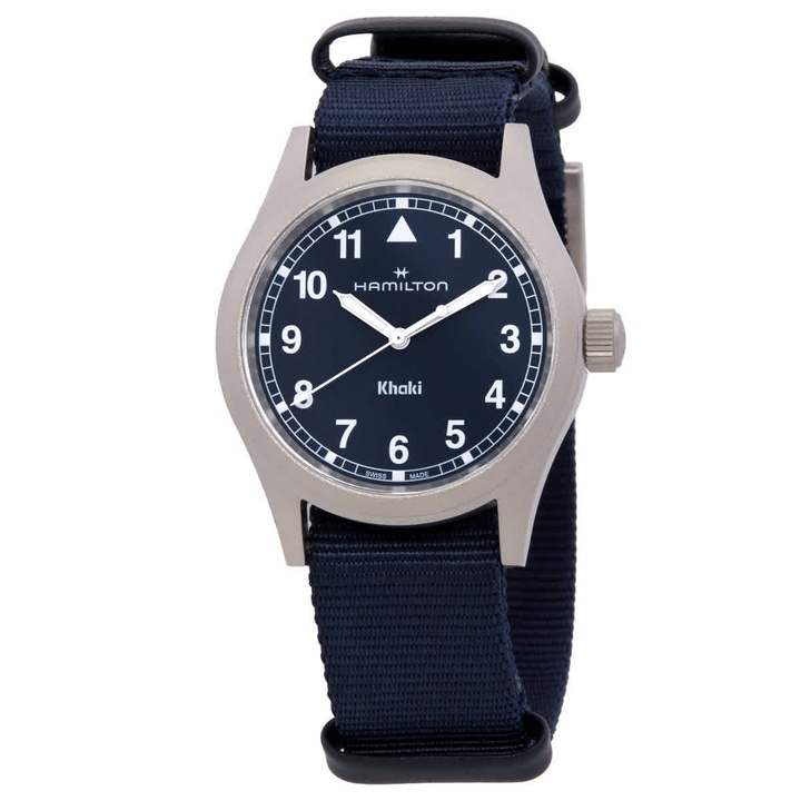 Photo: Hamilton Khaki Field Quartz Blue Dial Watch H69401940