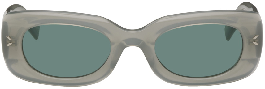 MCQ Green Rectangular Sunglasses