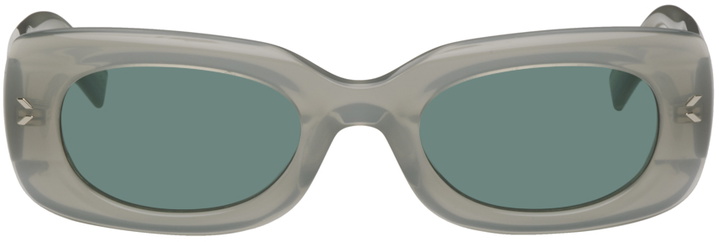 Photo: MCQ Green Rectangular Sunglasses