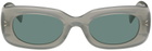 MCQ Green Rectangular Sunglasses