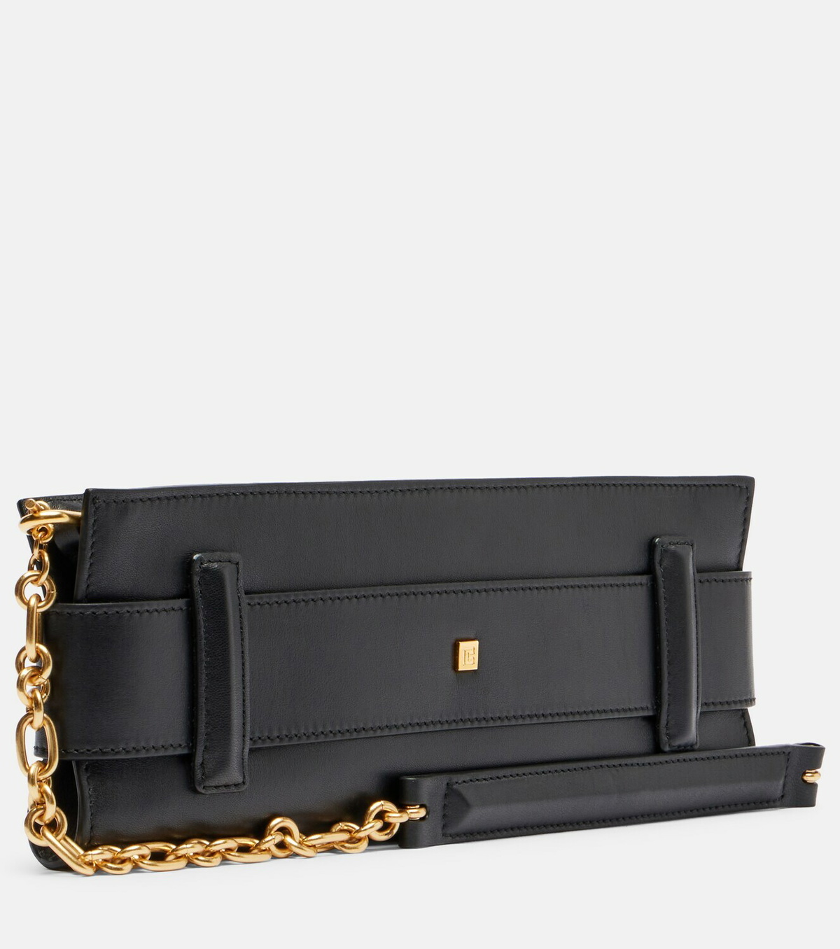 Balmain Anthem leather clutch