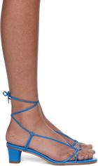 Martiniano Blue Spaghetti Heeled Sandals