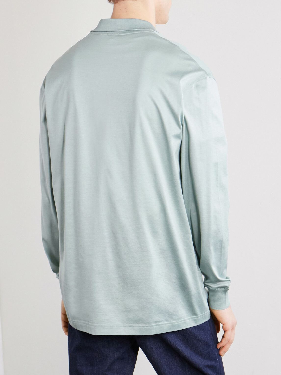 Charvet - Cotton-Satin Polo Shirt - Green