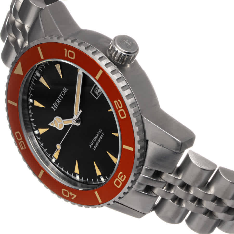 Heritor Hurst Black Dial Automatic Mens Watch HERHS1903