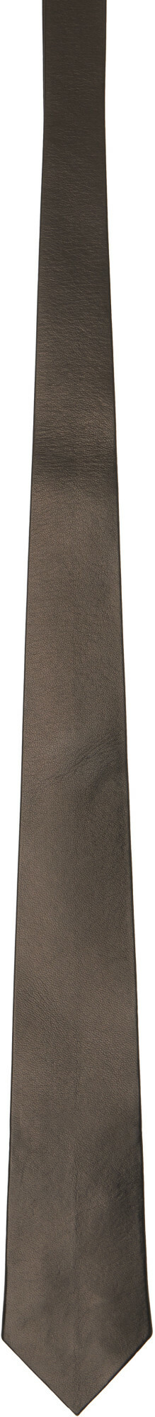 TOM FORD Black Soft Nappa Plonge Tie