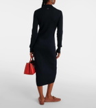 Tod's Ribbed-knit silk and cotton midi dress