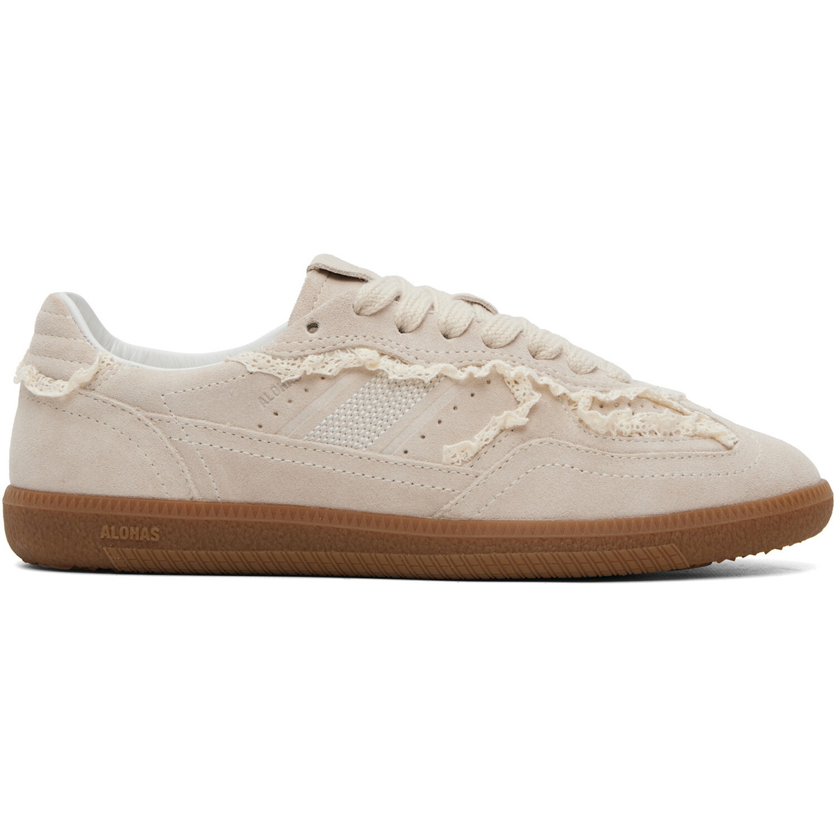 Alohas Beige Tb.490 Crochet Leather Sneakers