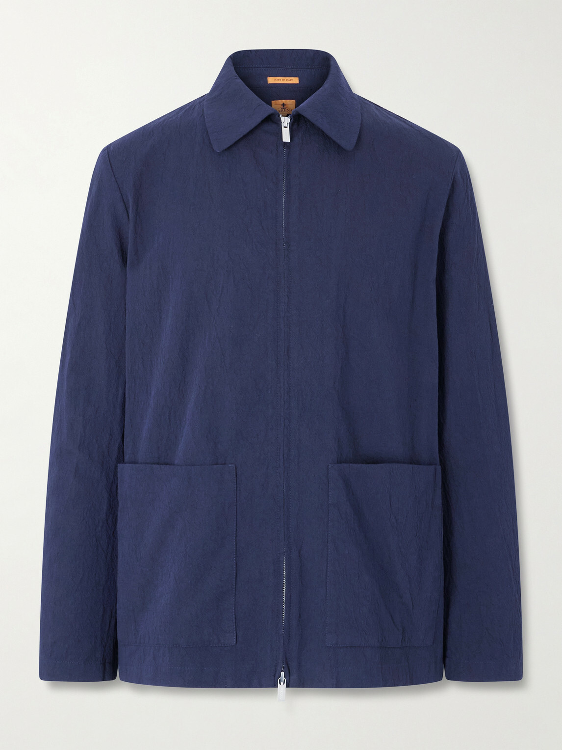Barena - Crinkled Cotton-Blend Overshirt - Blue