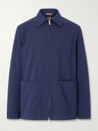 Barena - Crinkled Cotton-Blend Overshirt - Blue