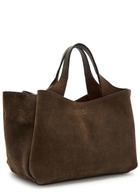 Tods Manici Mini Trac Pelle T Pend Suede top Handle bag - Dark Brown - One Size