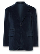 Massimo Alba - Sloop Cotton-Velvet Suit - Blue