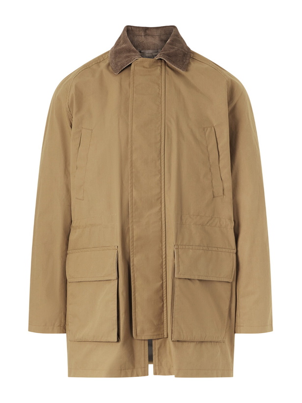 Photo: J. Mueser - Game Corduroy-Trimmed Cotton Jacket - Brown