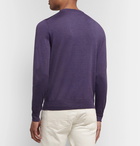 Canali - Mélange Merino Wool Sweater - Purple