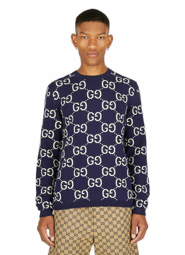 Photo: GG Jacquard Sweater in Blue