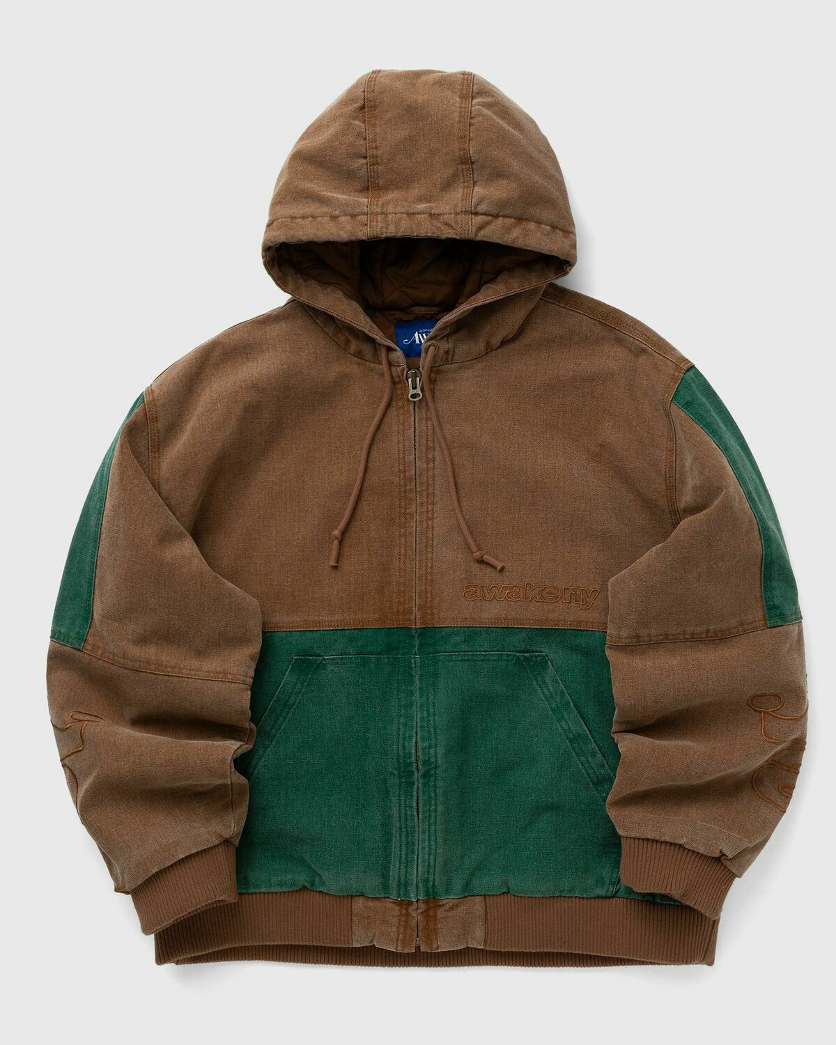 Awake HOODED JACKET Brown Mens Bomber Jacket