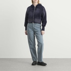 Dime Women's Crop Zip Hoodie in Navy Washed