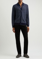 Paul Smith Textured Wool Cardigan Navy