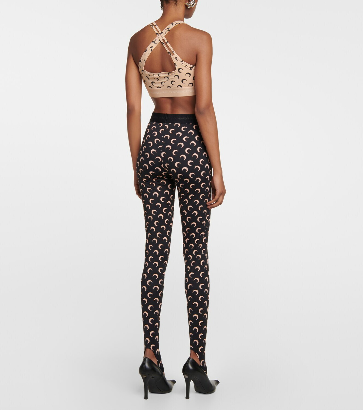 Marine Serre - Printed jersey leggings