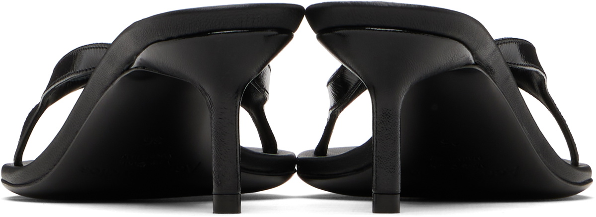 Acne Studios Black Beverly Kitten Lux Midsummer Heeled Sandals