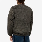 Danton Men's High Pile Fleece V Neck Jacket in Charcoal