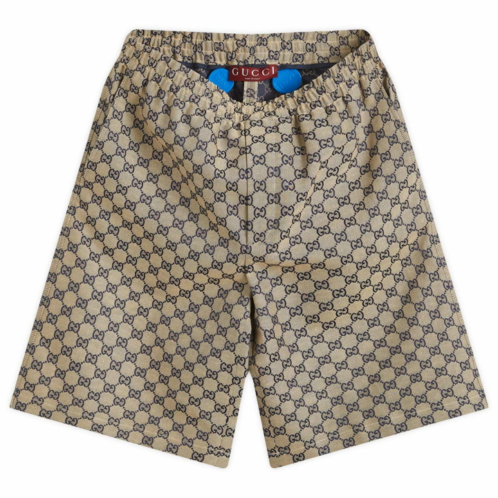 Photo: Gucci Men's GG Supreme Jacquard Shorts in Beige