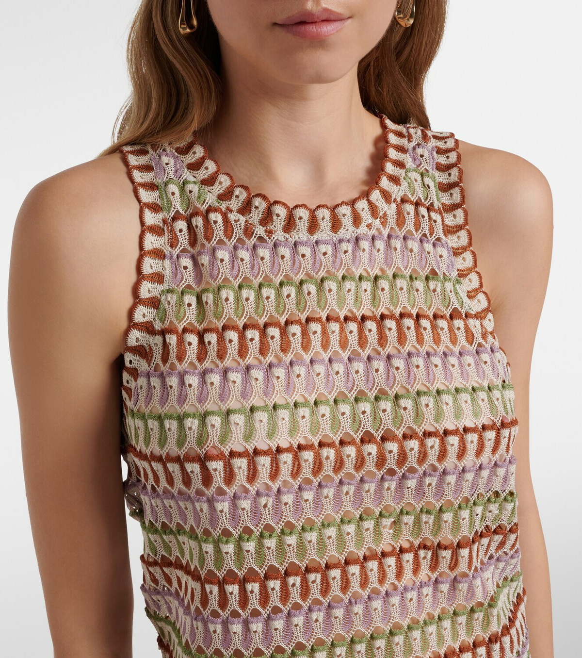 Veronica Beard Rhett crochet tank top