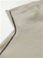 Yuri Yuri - Slim-Fit Cotton-Blend Jersey Rollneck Sweatshirt - Gray