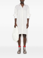 LOEWE White Striped Cotton Shirt Dress