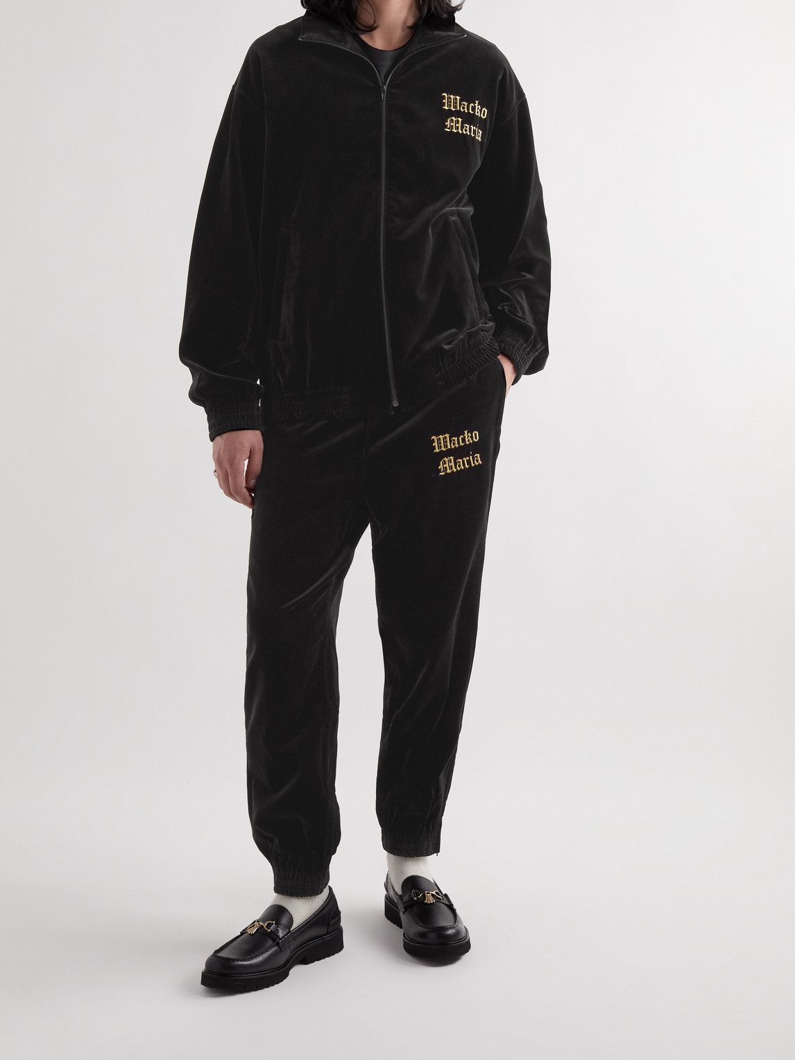 WACKO MARIA PYTHON VELVET TRACK PANTS | mdh.com.sa