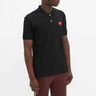 Comme des Garçons Play Men's Polo Shirt in Black/Red