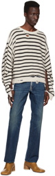 MM6 Maison Margiela Off-White Striped Sweater